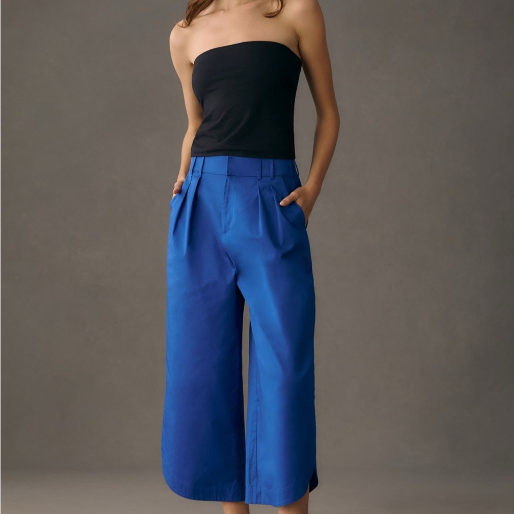 Anthropologie Blue Wide-Leg Pants